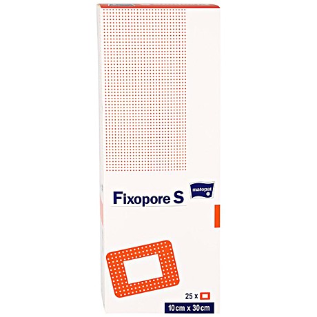 Повязка стерильная Fixopore S с впитывающей прокладкой 10см x 30см, 25шт
