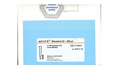 Наконечники Eppendorf, epT.I.P.S. Standard, 20 - 300 мкл, 55 мм, желтого цвета. Упаковка 1000 шт